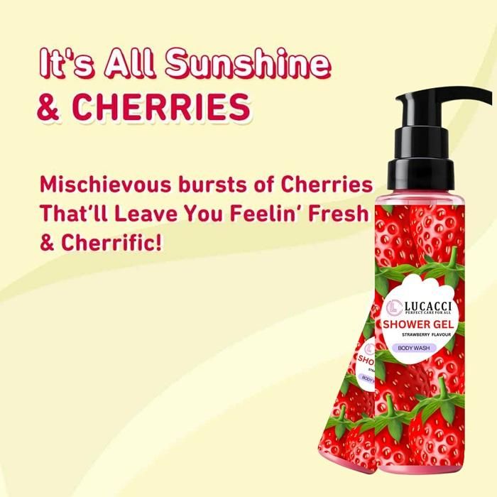Lucacci Strawberry Herbals Shower Gel, Body Wash100ml
